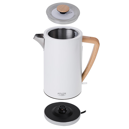Kovová kanvica Adler 1,7 L STRIX - biela